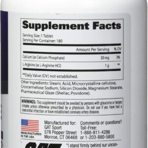 GAT L-arginine Arjinin 180 tablets