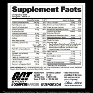 Gat Sport Mens Multivitamin Tribulus booster + Test 150 Tablet