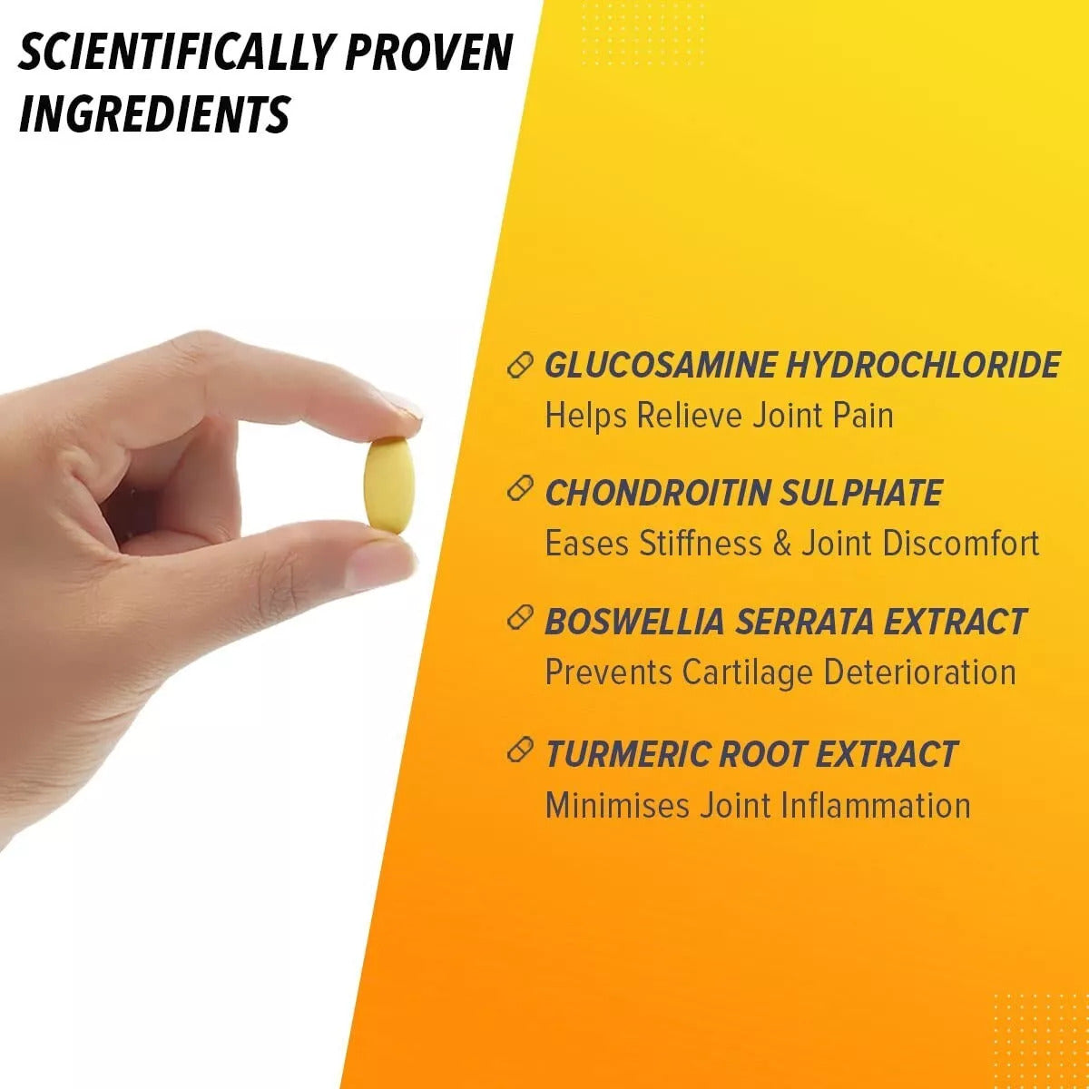 Gnc Triflex Fast-Acting glukozamin , boswellia , msm , chondroitin 120 Caplets - Görsel 3