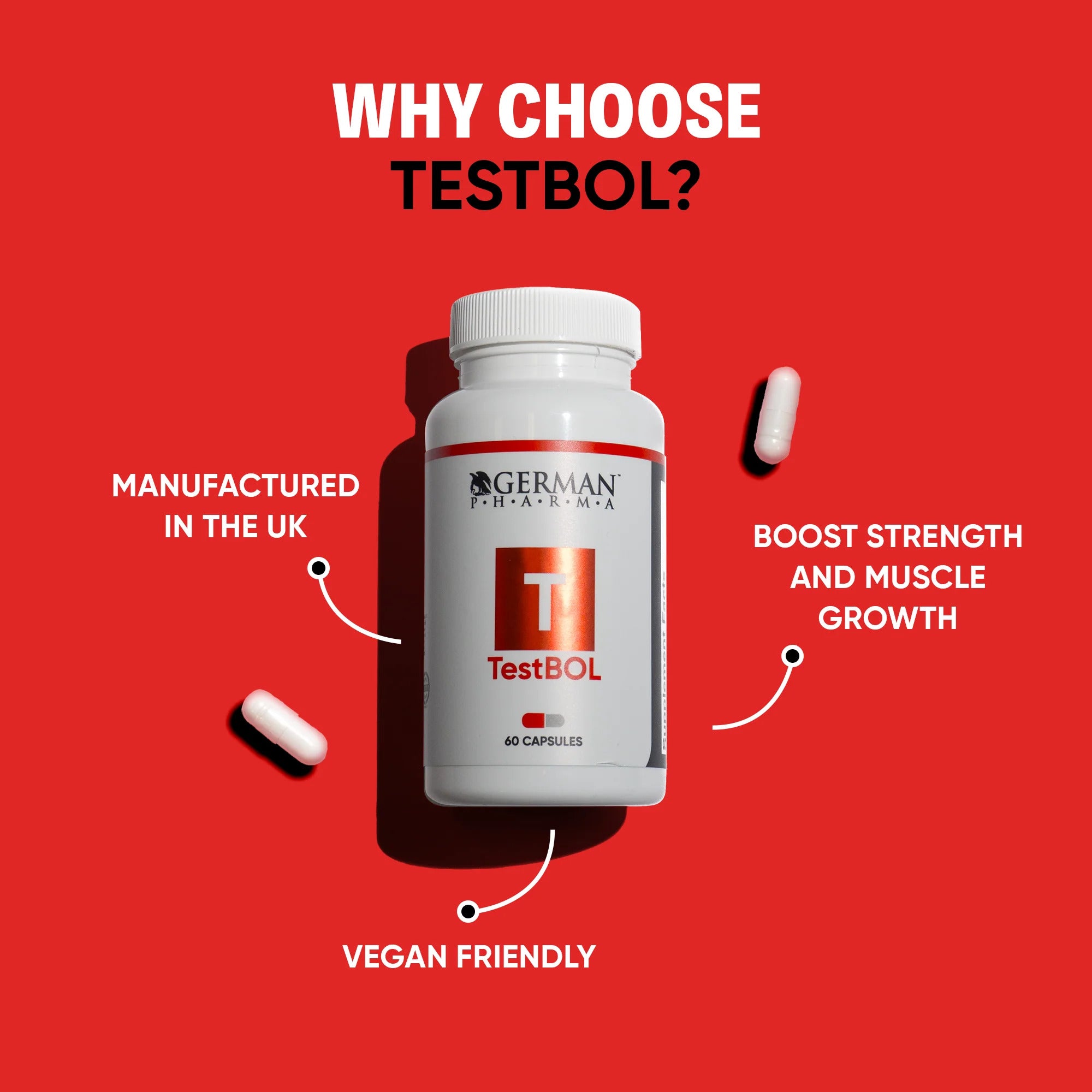 German Pharma TestBOL(Turkesteron+Laxogenin) 450 MG 60 Caps - Görsel 2