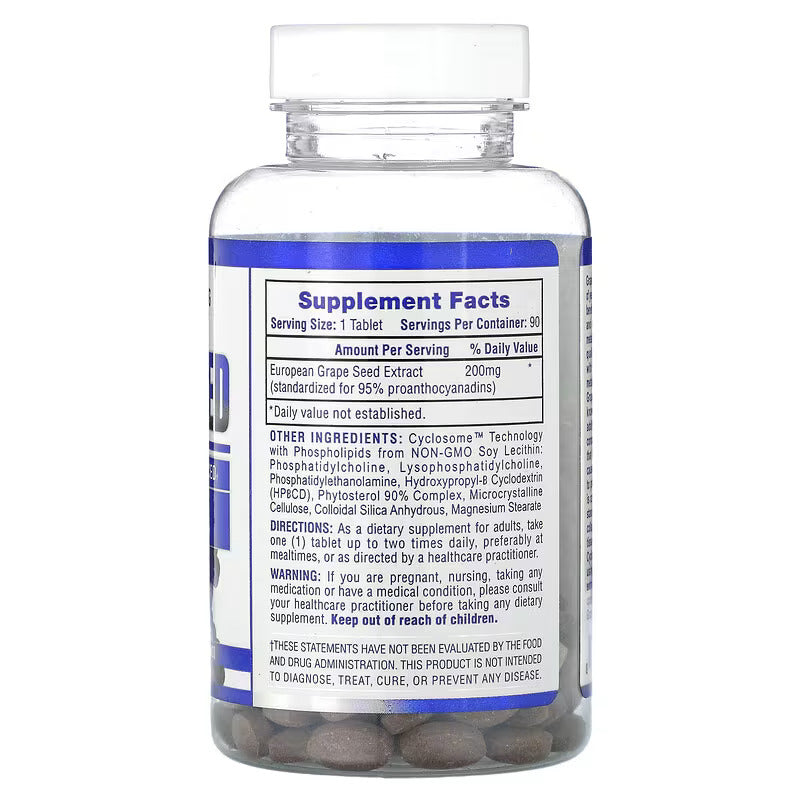 HiTech Pharmaceuticals, Grape Seed, (Üzüm çekirdeği ekstrat) 200 mg, 90 Tablet - Görsel 2