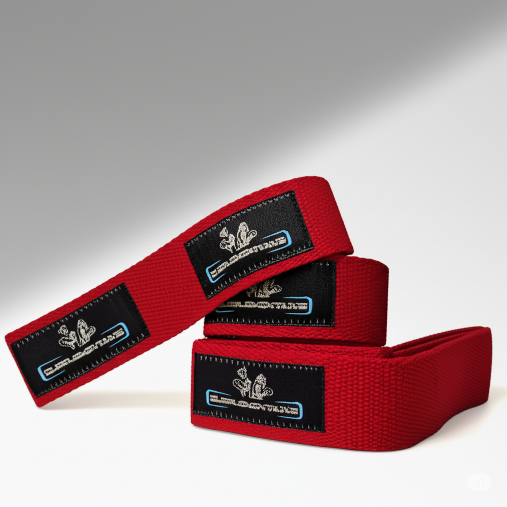 Supplementhane Lifting Straps Kırmızı Halter Bar Çekme Aparatı 2'li Paket - Görsel 3