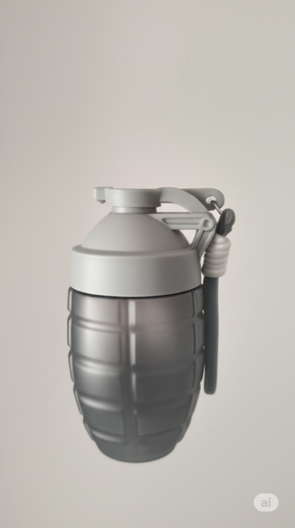 Gri Fitnes Shaker Bomba
