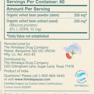 Himalaya Organic Dopa Mucuna 600 mg 60 Caplets