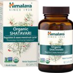 Himalaya Organic Shatavari Hormone Balance Menstrual Cramp Menopause Support 1300 mg, 60 Caplets