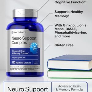 Horbäach Brain Neuro Choline Memory with Phosphatidylserine Dmae Bacopa Lions mane  120 Caps