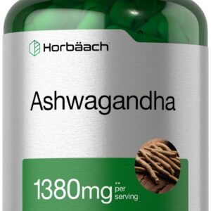 Horbaach Ashwagandha Supplement | 180 Capsules | for Women and Men | Herbal Root Extract