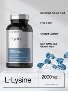 Horbäach L-Lysine 2000mg 240 Caplets Vegetarian - Görsel 2