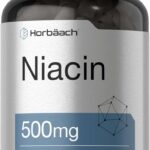 Horbäach Niacin with Flushing Vitamin B3 500mg 100 Caps