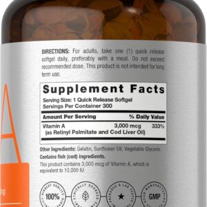Horbäach Vitamin A 10000 IU 300 Softgels