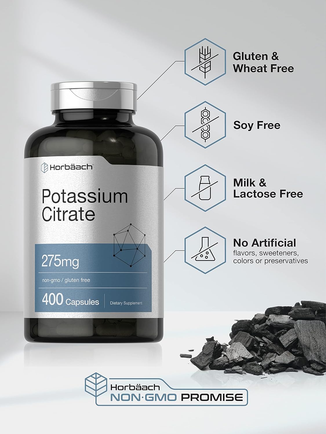 Horbäach Potassium Citrate 275 mg 400 Caps - Görsel 2