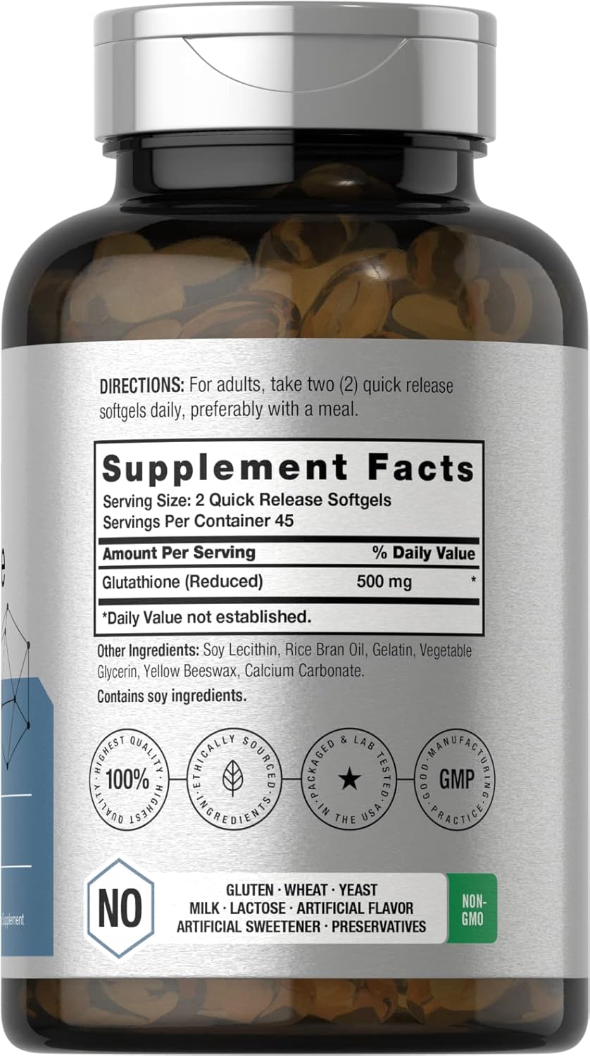 Horbaach Glutathione 500mg per serving 90 Liposomal Softgels - Görsel 2