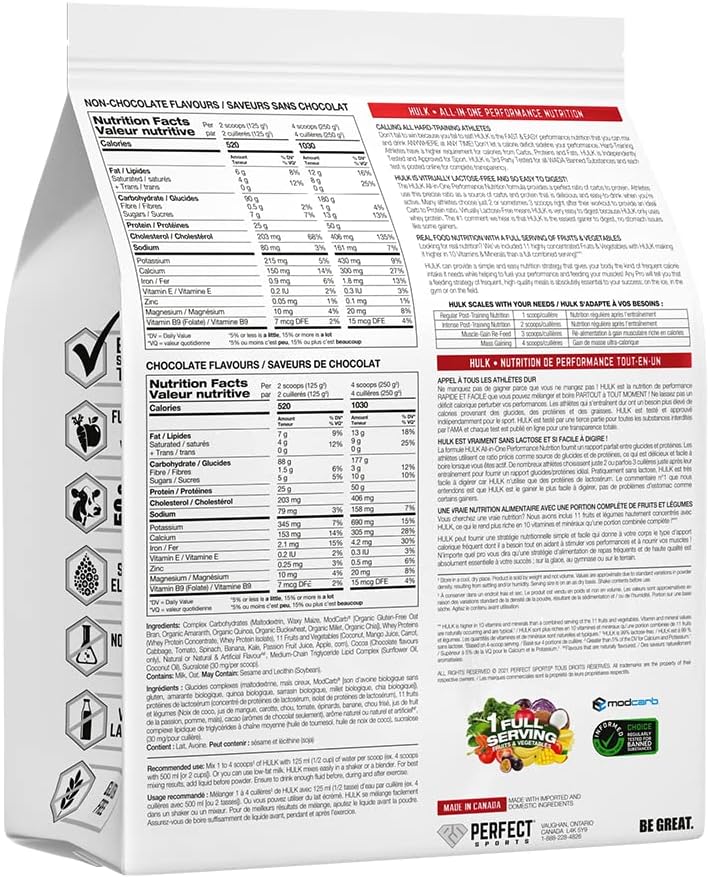 PERFECT SPORTS Hulk Clean Mass Gainer 4,54 Kg - Görsel 2