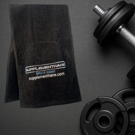 Supplementhane Fitnes Pamuklu Sporcu Havlusu Siyah