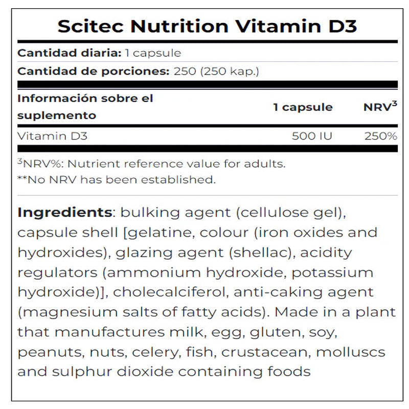 Scitec Vitamin D3 250 caps