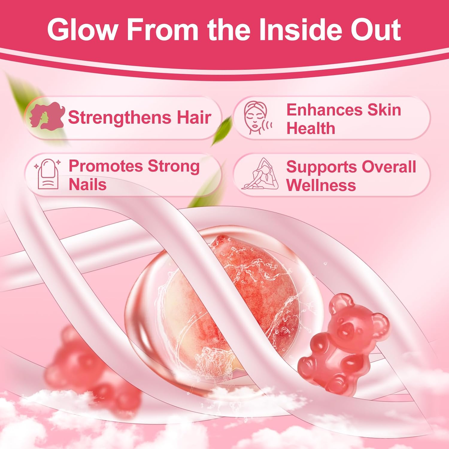 Ingreens 20-in-1 Hair Skin and Nails 90 Gummies - Görsel 3