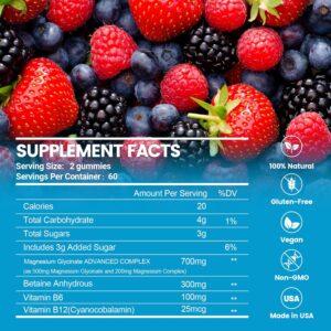 İngreens Magnesium Glycinate Betaine Sleep Relaxation & Focus Support 120 Gummies