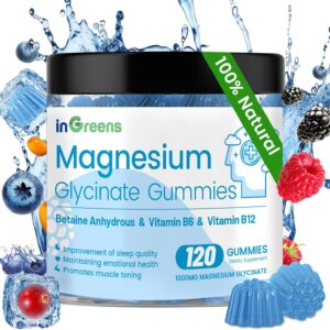 İngreens Magnesium Glycinate Betaine Sleep Relaxation & Focus Support 120 Gummies