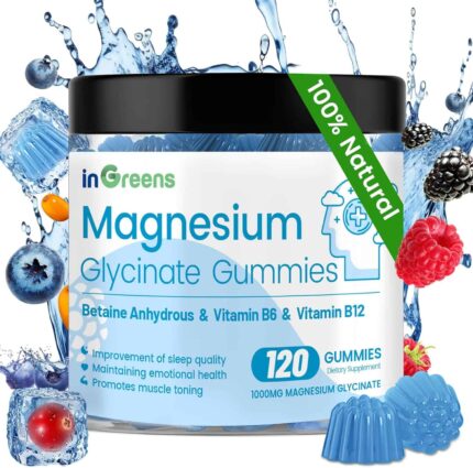 İngreens Magnesium Glycinate Betaine Sleep Relaxation & Focus Support 120 Gummies