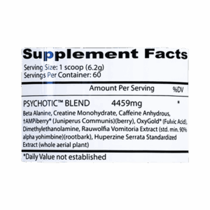 Insane Psychotic Extreme Preworkout 60 servis - Görsel 3