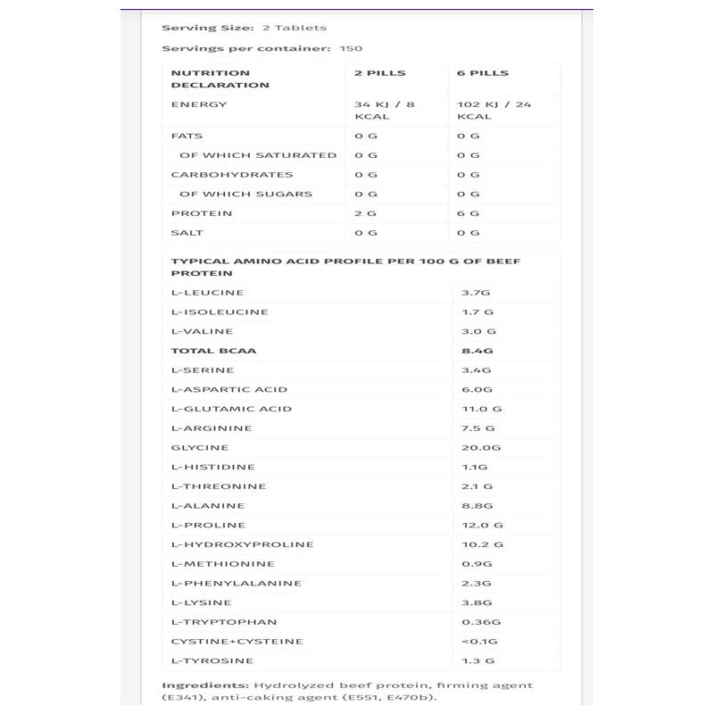 Kevin Levrone Gold Beef Amino 300 Tablet - Görsel 2