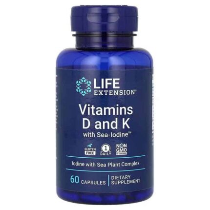 Life Extension Vitamins D and K with Sea-Iodine 60 caps