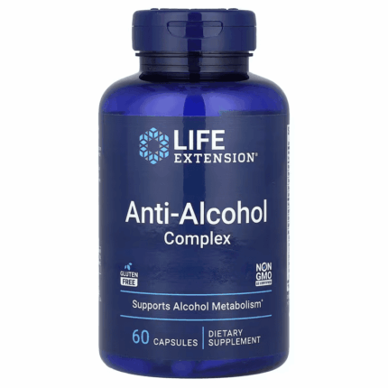 Life Extension Anti-Alcohol Vitamin B1 acetyl cysteine Benfotiamine milk thistle Glutathione 60 Caps