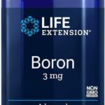 Life Extension Boron 3 mg Vitamin B2 Supports Healthy Bones Optimal Bone Metabolism Immune Function Nervous System Health Vegetarian, 100 Caps