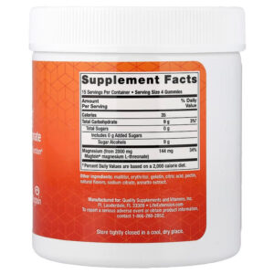 Life Extension Neuro-Mag Magnesium L-Threonate Magtein Natural Orange 60 Gummies - Görsel 2