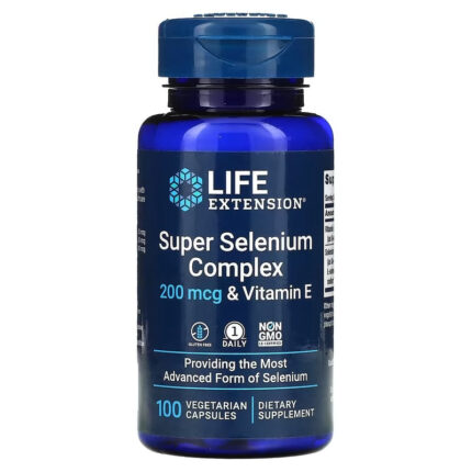 Life Extension Super Selenium Complex & Vitamin E Minerals 200 mcg 100 Vegetarian Capsules