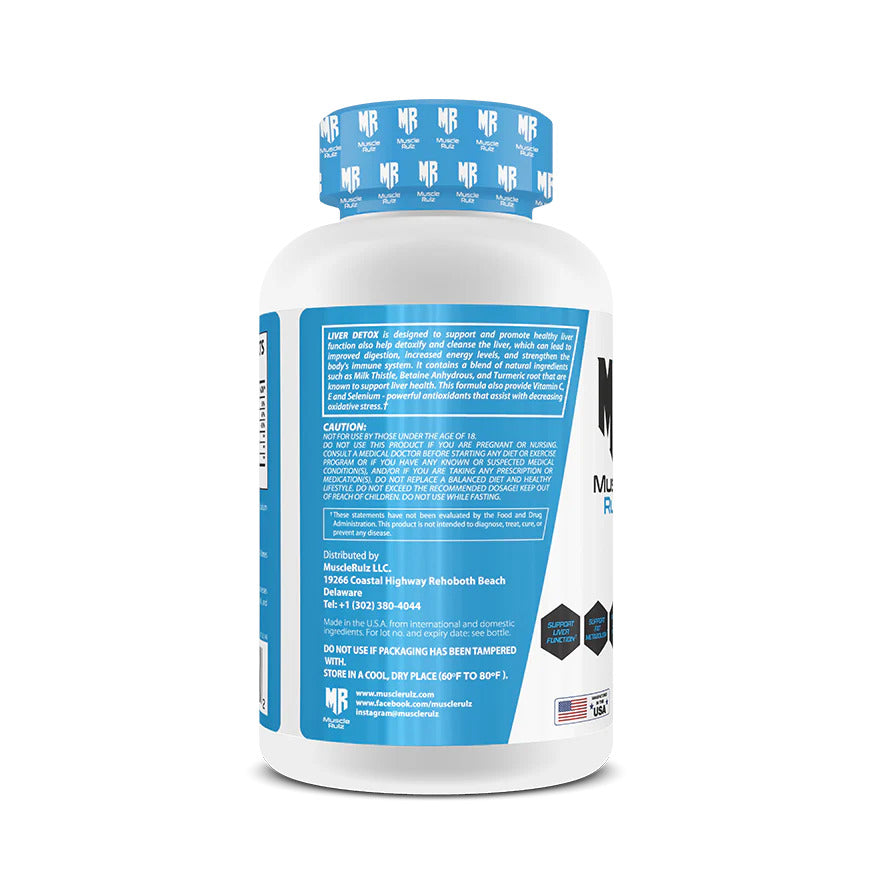 Muscle Rulz Liver Detox Milk Thistle Betaine Turmeric Selenium 60 Tablet - Görsel 3