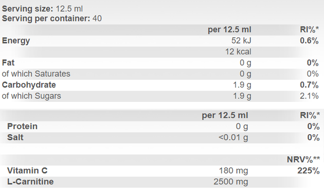 Scitec L CARNITINE(Karnitin) + Vitamin C 100.000mg 500ml - 40 SERVİS - Görsel 2