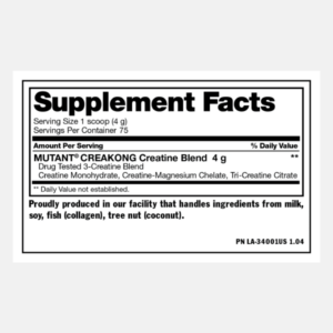 Mutant Creakong - Adv Creatine monohydrate - Creatine malate + Creatine Magnesium Chelate 75 servis - Görsel 2