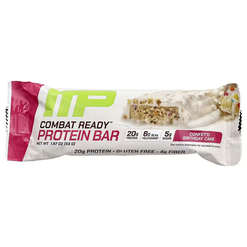 MusclePharm Combat Ready Protein Bar Confetti Birthday Cake - Görsel 3