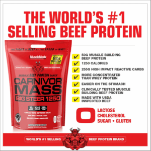 Musclemeds Beef Protein Carnivor Mass Anabolic Big Steer Gainer 6800g - Görsel 2