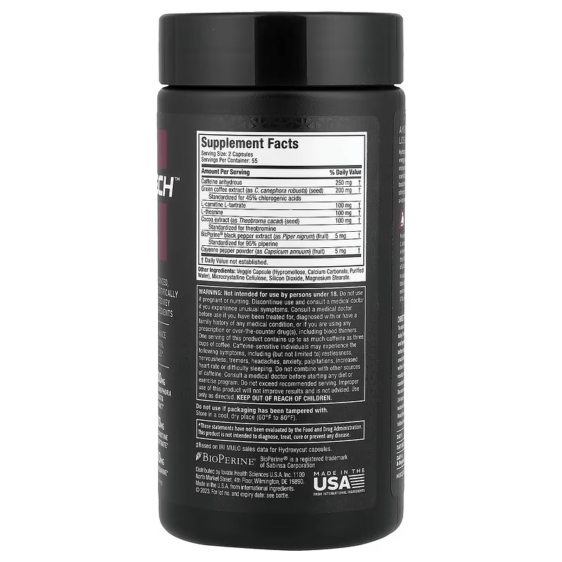 MUSCLETECH Hydroxycut Hardcore Elite Fat Burners Weight loss 100 Caps