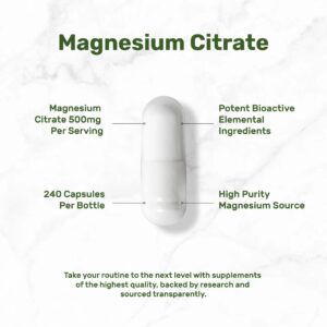 Deal Supplement Magnesium Magnezyum Citrate 500mg 240 Capsules - Görsel 3