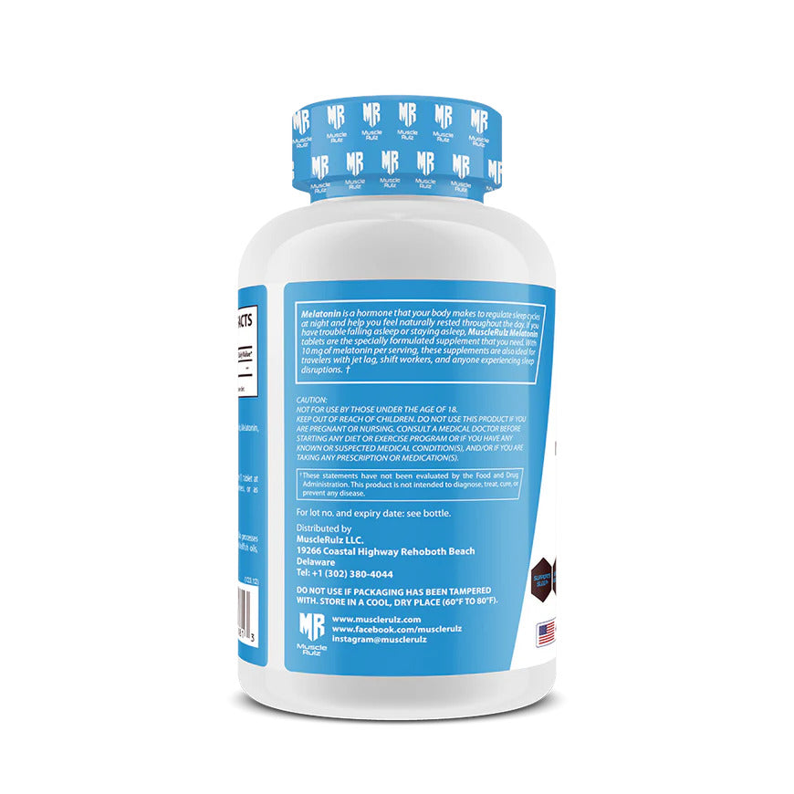 Muscle Rulz Melatonin Night Sleep Support 10mg 100 Tablet - Görsel 3