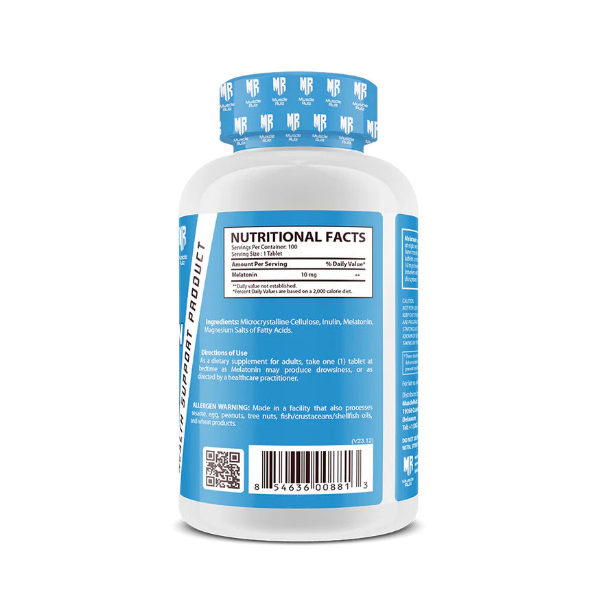 Muscle Rulz Melatonin Night Sleep Support 10mg 100 Tablet