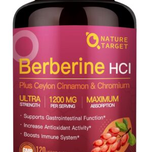 Nature Target Berberine HCl 1200mg 120 Caps