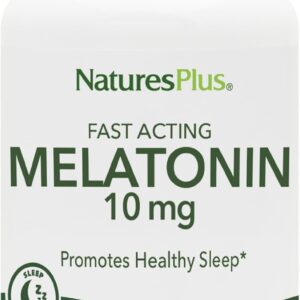 NaturesPlus Melatonin 10 mg - 90 Fast-Acting Tablets - Vegan, Gluten Free - 90 Servings