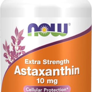 NOW Foods Astaxanthin 10mg Immune System Lutein Canthaxanthin and Beta-Carotene 30 Softgels