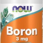 NOW Foods Boron 3 mg Bororganic Glycine Structural Bone Support 100 Veg Caps