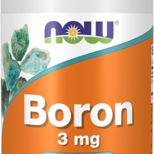 NOW Foods Boron 3 mg Bororganic Glycine Structural Bone Support 100 Veg Caps