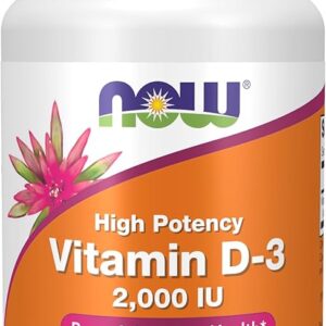 NOW Foods Vitamin D3 High Potency 2000 IU 120 Softgels
