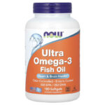 NOW Foods, Ultra Omega-3 Fish Oil, 180 Softgels