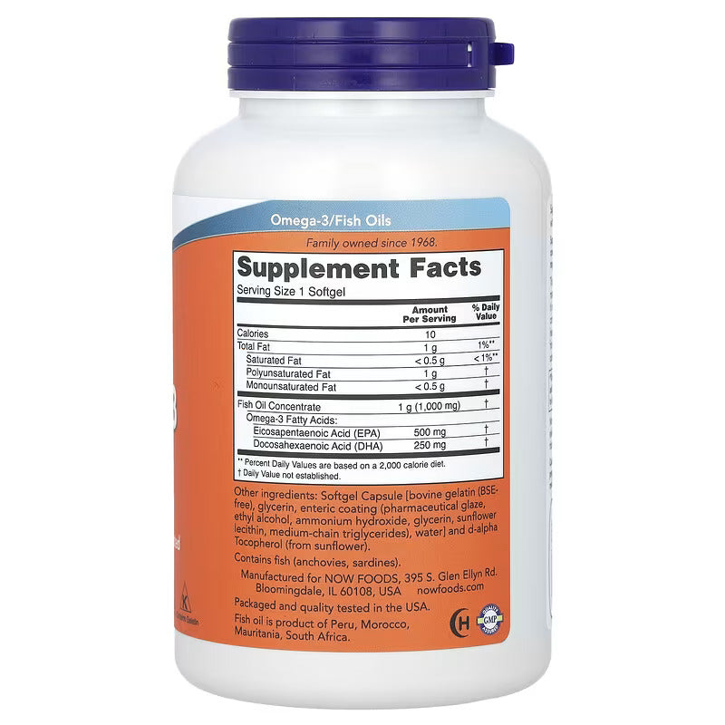 NOW Foods, Ultra Omega-3 Fish Oil, 180 Softgels