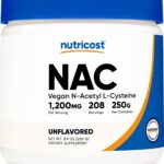 Nutricost N-Acetyl L-Cysteine NAC Powder 250 Gram 208 Servis
