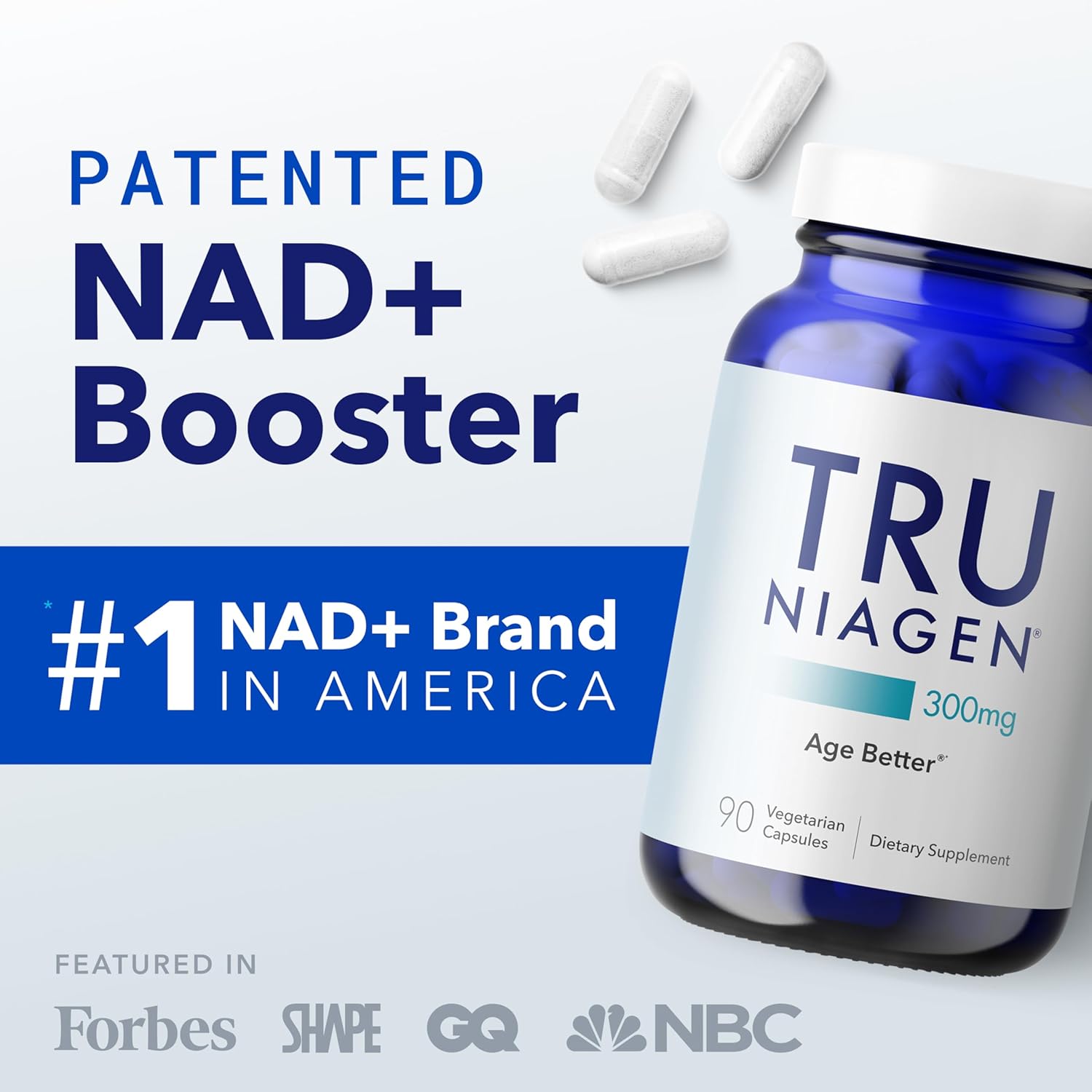 TRU NIAGEN Patented NAD+ Anti Aging and Cell Regeneration 300 mg Energy Brain Muscle Nicotinamide Riboside - Görsel 2