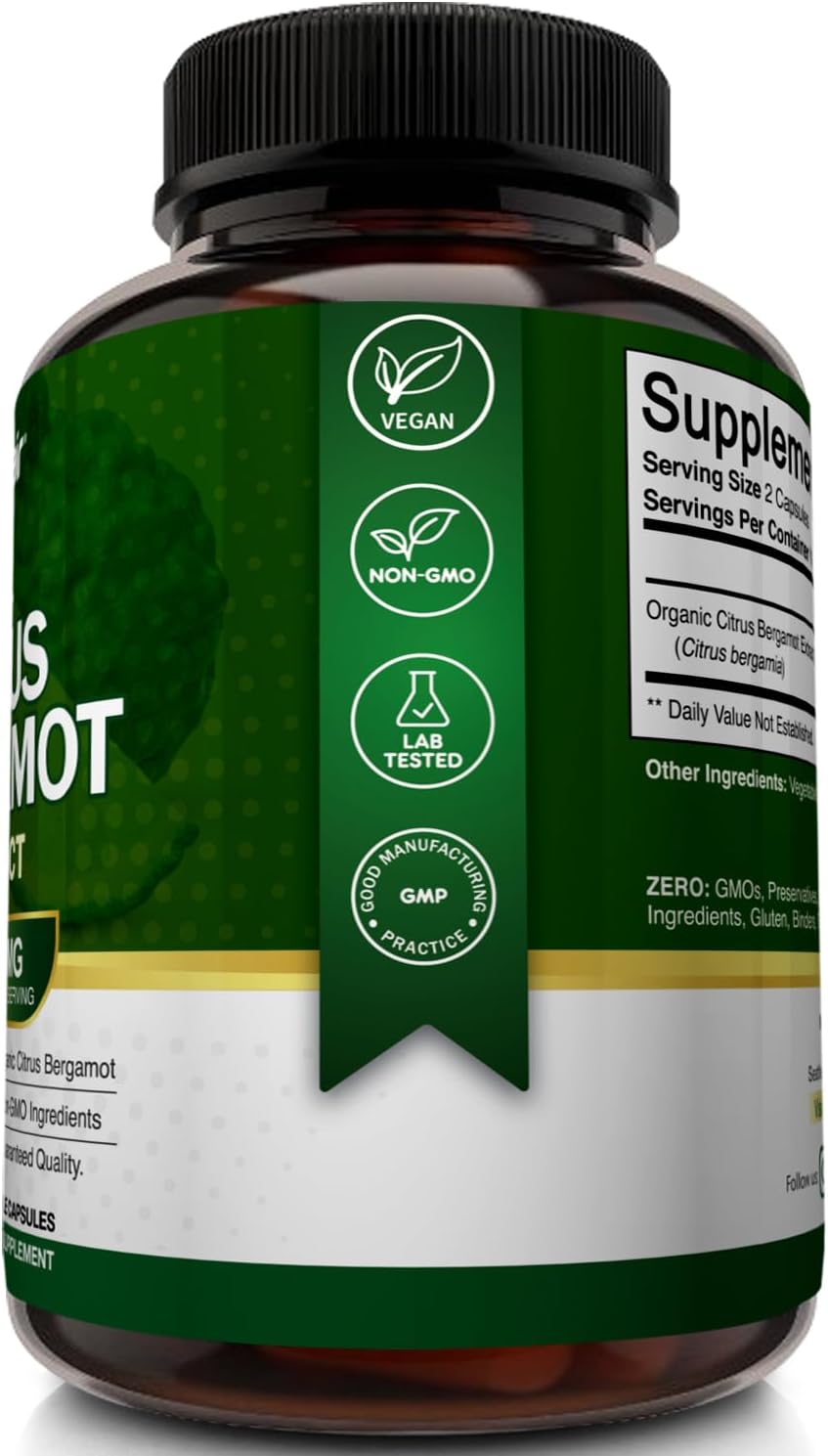 NutriFlair Organic Citrus Bergamot 1400mg 120 Caps - Görsel 3